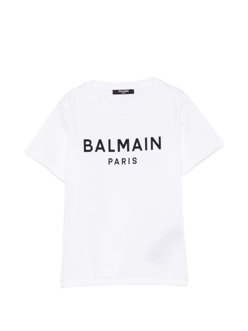 T-shirt unisex Balmain Kids bianca con logo BALMAIN Kids | BY8R11Z3672100NE